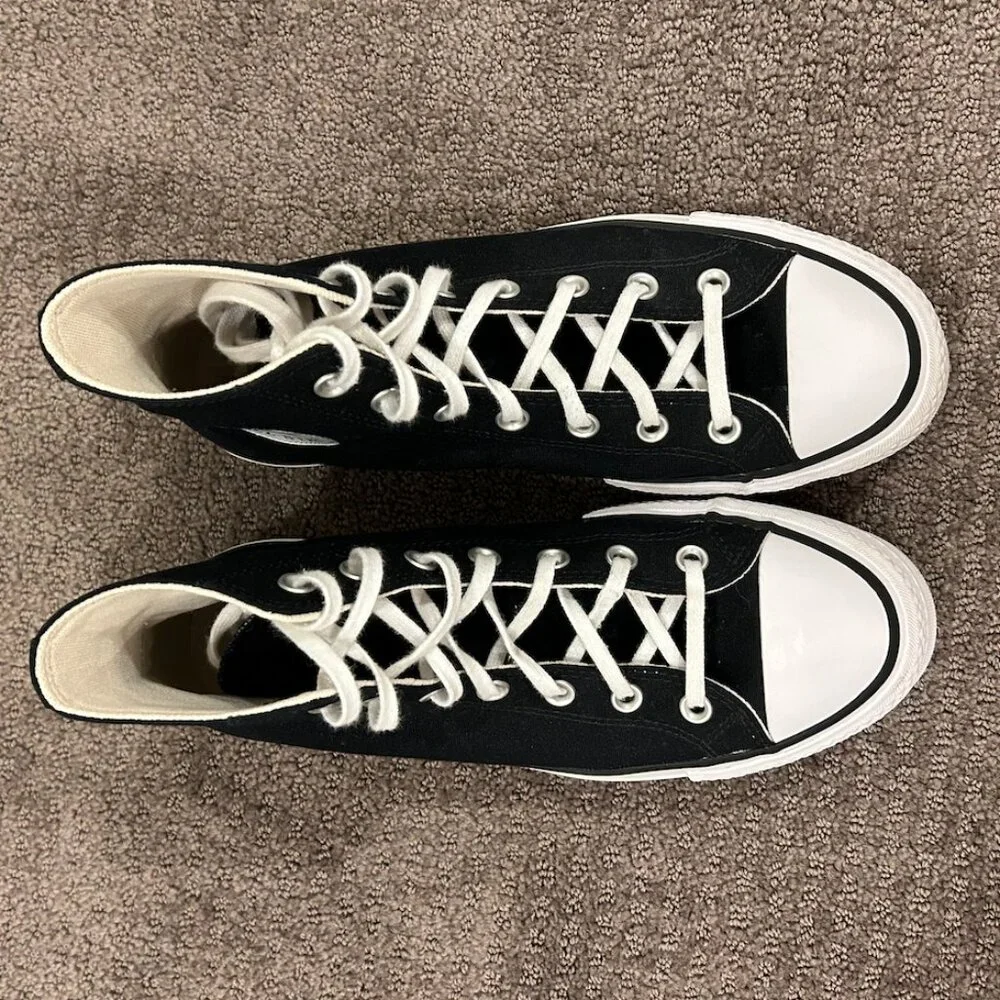 Chuck Taylor All Star Lift Platform Canvas Women's Shoe - Black - Picture 3 of 5